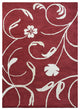 HAND TUFTED WOOL ECO-FRIENDLY AREA RUGS, Red Beige Color, Floral Design