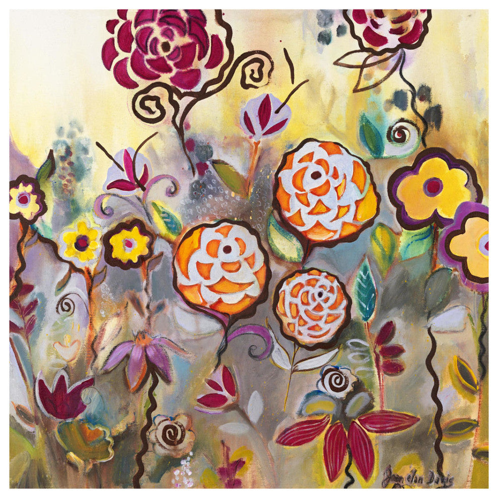 "Joyful Afternoon" Digital Paper Print by Joan Elan Davis, 38"x38"