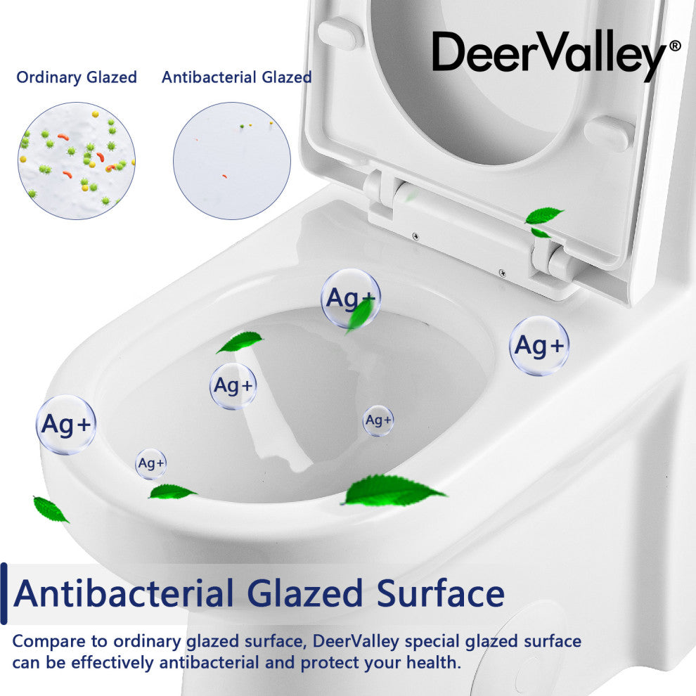 Modern Small One Piece Toilet, Compact Bathroom Tiny Mini Commode Dual Flush