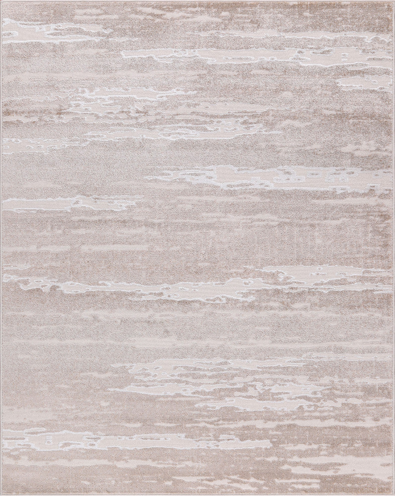 High-Low Ellis Beige/Brown Rug, Beige, 10'x14'