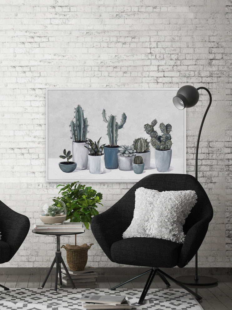 "My Succulent Collection" Floater Framed Painting Print on Canvas