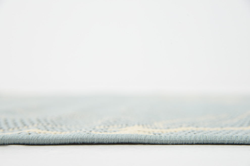 Unique Loom Light Blue Branch Outdoor 5'x8' Area Rug