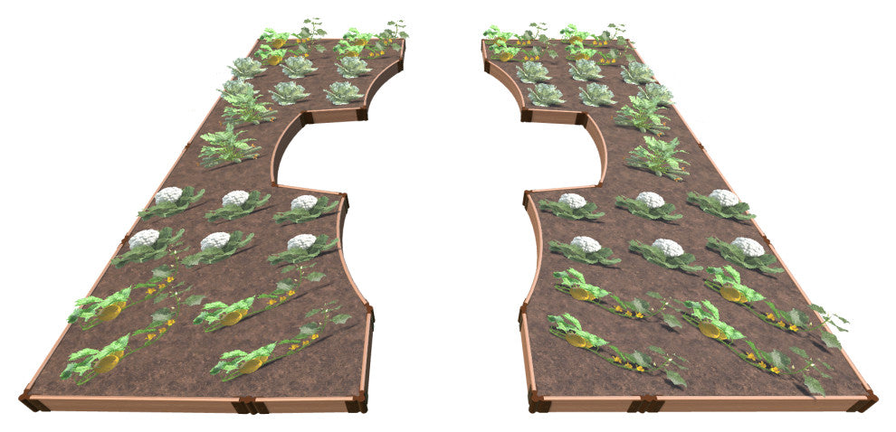 Classic Sienna 'Walk-Through Inner Roboto' - 14' X 16' X 5.5" Raised Garden Bed