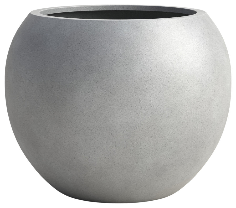 DTY Signature Mount Sherman 1-piece Fiberstone Planter, Gray, Large
