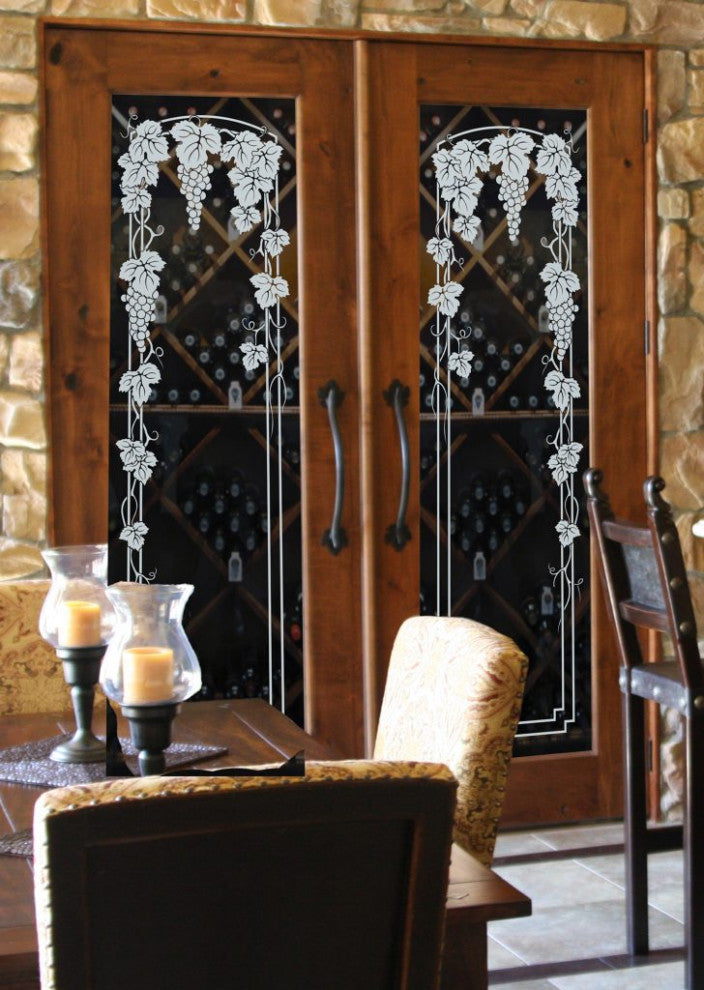 Wine Door - Vineyard Grapes Trellis - Douglas Fir (stain grade) - 32" x 80"...