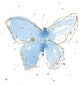 "Gilded Butterflies III" Digital Paper Print by Shirley Novak, 42"x42"
