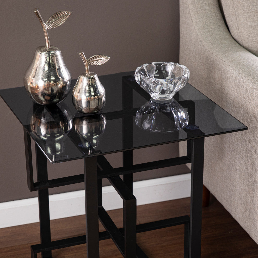 Thetford Glass-Top Accent Table