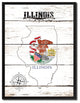 Illinois State Flag Canvas, 13"x17"