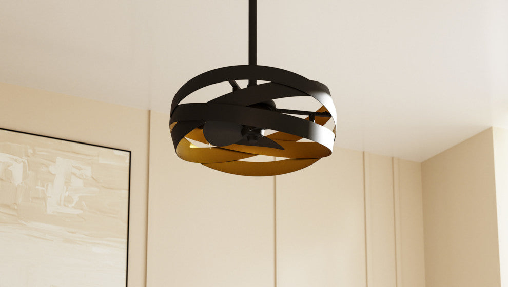 Quoizel QFA6771 Zito 12" 3 Blade Indoor Ceiling Fandelier - Matte Black