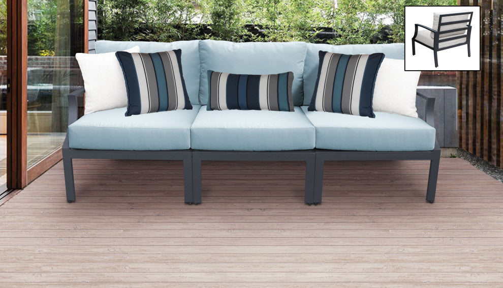 Lexington 3 Piece Outdoor Aluminum Patio Furniture Set 03c Spa
