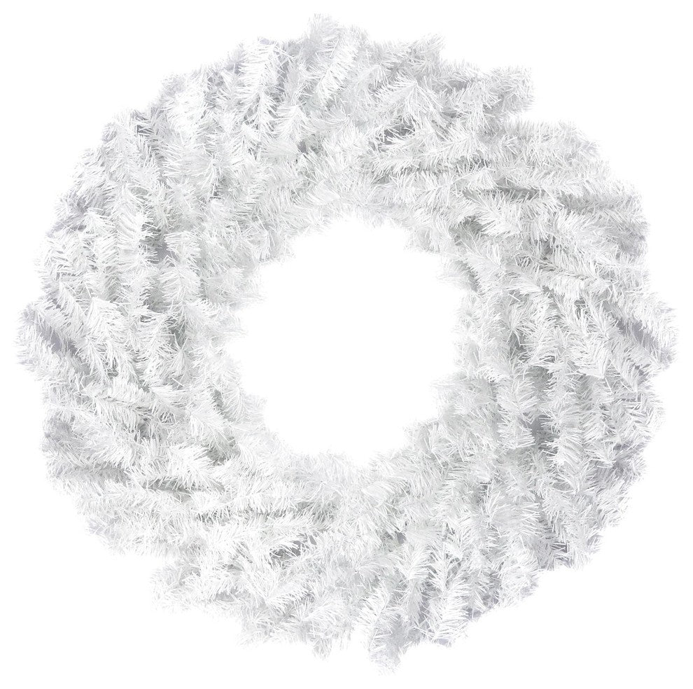 30" White Canadian Pine Artificial Christmas Wreath - Unlit