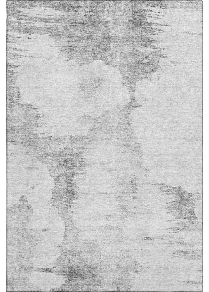 Premium Machine Washable Mayfield AMF710 Silver 3' x 5' Rug