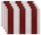 18"x14" Striate Stripe, Stripe Print Placemat, Orange, Set of 4