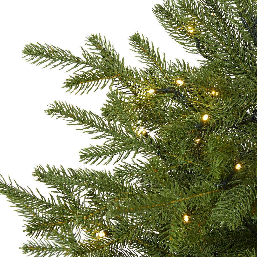 4' Swedish Fir Faux Xmas Tree With 160 Warm White Lights & 403 Bendable Branches