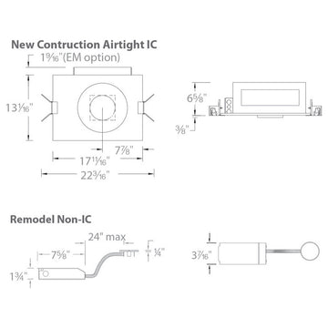WAC Lighting R4BRT Volta Remodel Construction Housing for 4.5" - 15 Watt