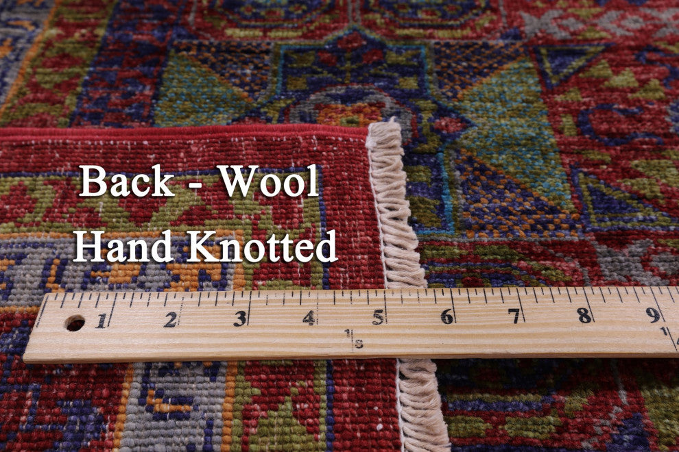 Geometric Mamluk Hand Knotted Wool Rug 5' 10" X 8' 0" - Q12249
