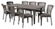 GDF Studio 9-Piece Herman Outdoor Wicker Dining Set, Gray