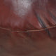 Pouf-Solid Handmade Leather Pouf (Recycled Foam with Fiber Fill), Cherry, [Round]14x14x14