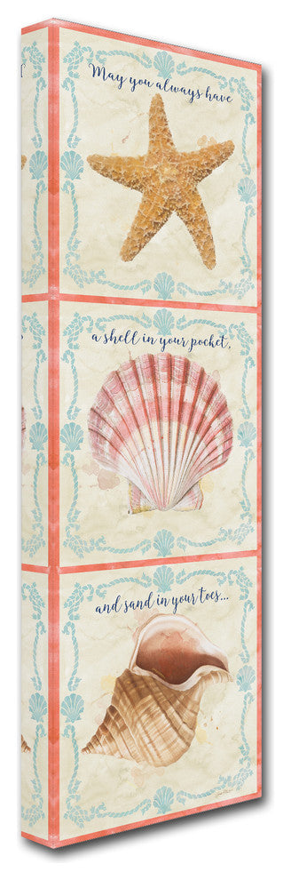 Jean Plout 'Sea Shells 5' Canvas Art, 8x24