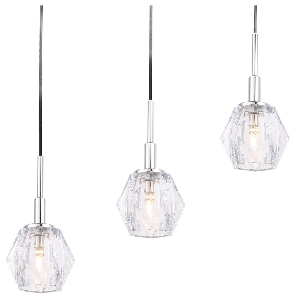 Woodbridge Lighting Jewel 5-Light Linear Pendant, Chrome, LED G9