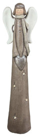 LED Lighted Eco-Friendly Angel With Heart Christmas Tabletop Figure, 24"