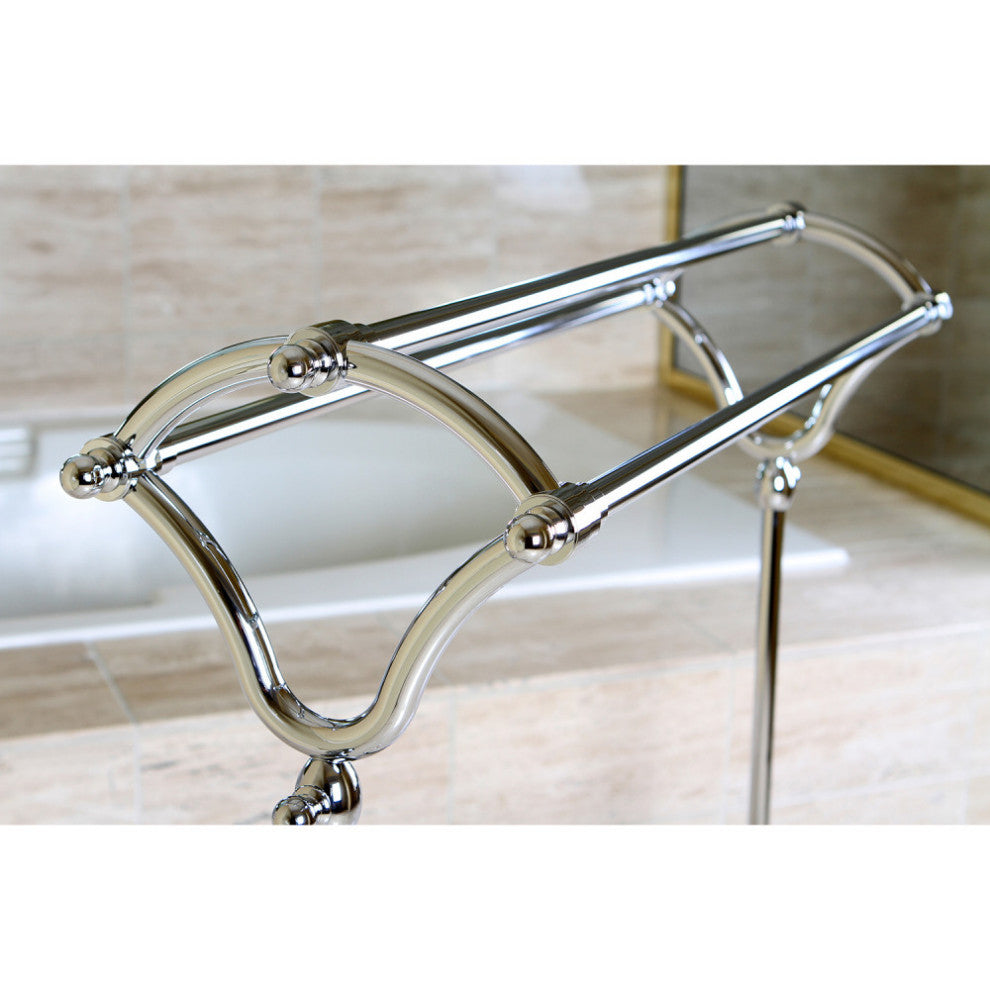 Kingston Brass Pedestal Y-Type Towel Rack, Polished Chrome