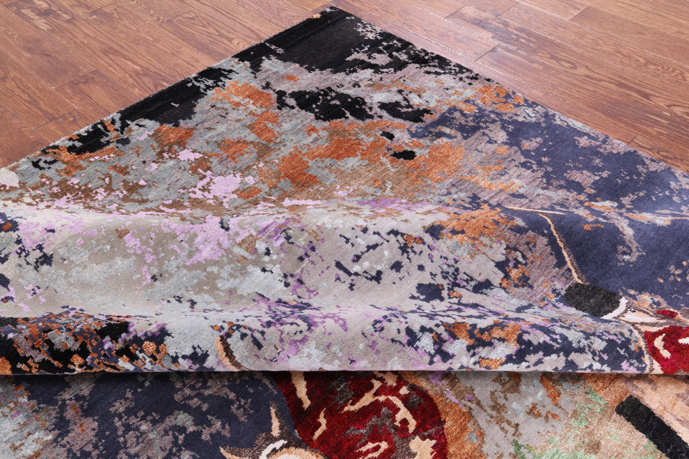 Polo Hand Knotted Wool and Silk Rug 8' 0" X 10' 2" Q9103