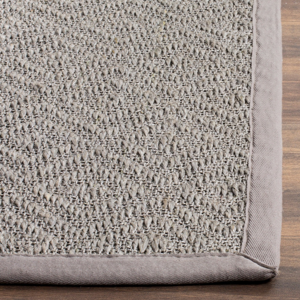 Safavieh Natural Fiber Nf154B Bohemian Rug, Light Grey/Grey, 2'6"x12'0" Runner