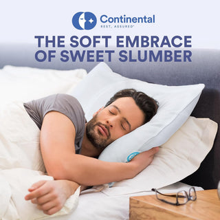 Continental Bedding - 550 Fill Power Down Pillow, Queen (1 Pack), Medium