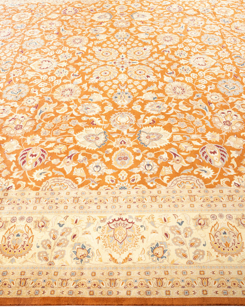 Mogul, One-of-a-Kind Hand-Knotted Area Rug Yellow, 9'1"x12'1"