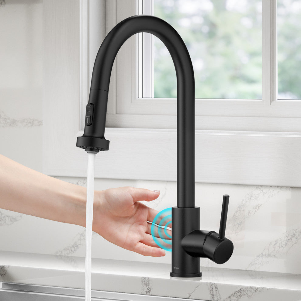 Bolden Sensor 2-Function Pull-Down 1-Handle Kitchen Faucet, Matte Black
