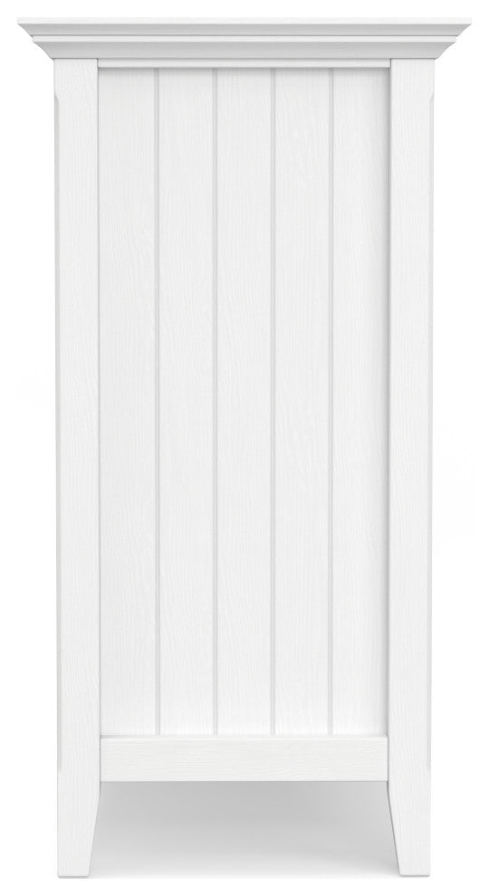 Bedford Solid Wood Tall TV Media Stand For TVs up to 60", White