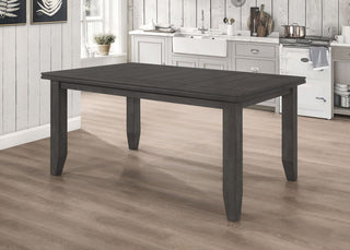 Dalila Rectangular 66" Wood Dining Table Dark Grey