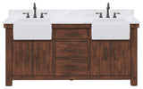 Paisley 72" Double Vanity, Rustic Sierra, Vanity With Faucet
