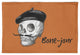Bone-Jour Skull Sketch Area Rug