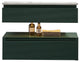 36" Solid Wood Wall-Mounted Bath Vanity Set, Green