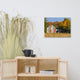 Patriotic Barn in Field Traditional Rural Canvas Wall Art Print, 18" X 24"