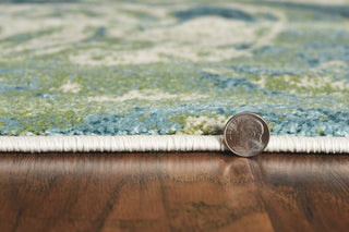 Watercolors Teal Geode Plush Area Rug, 6'7"x9'6"