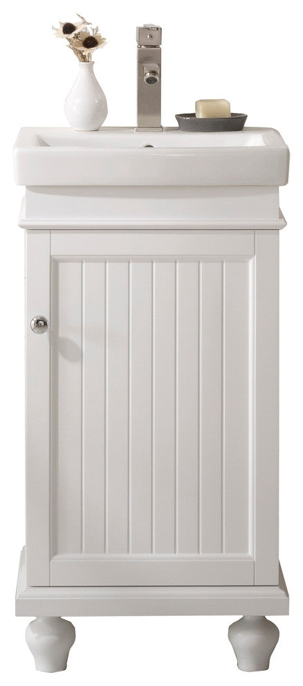 Legion Furniture Dawson Single Sink Vanity, White, 18"