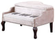 Silver Velour Baby Grand Piano Storage Bench
