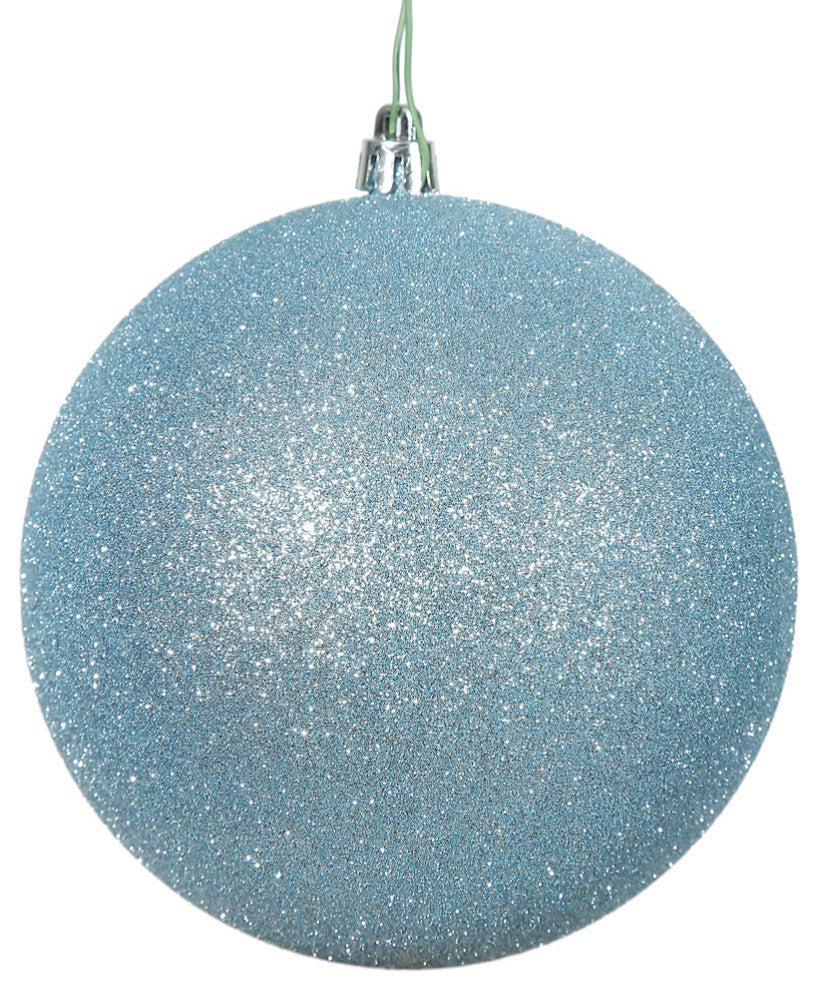 Vickerman N591232Dg 4.75" Baby Blue Glitter Ball Ornament, 4 Per Bag
