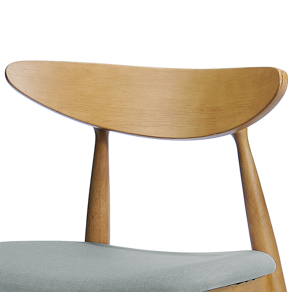 GDF Studio Issaic Mid Century Design Wood Dining Chairs, Set of 2, Lig