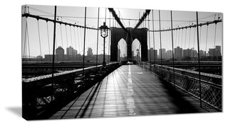"Dark Brooklyn Bridge" Canvas Print