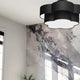 Black Contemporary Flush Mount With Matte Black Metal