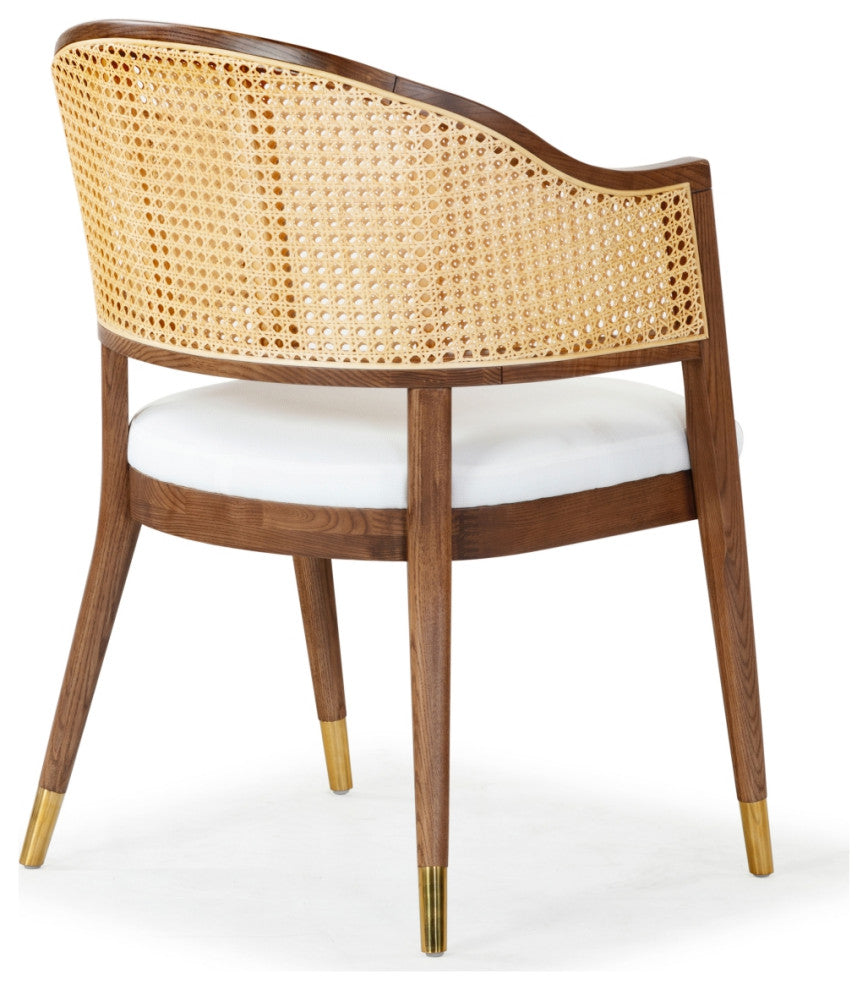 Safavieh Couture Rogue Rattan Dining Chair, Walnut/Natural