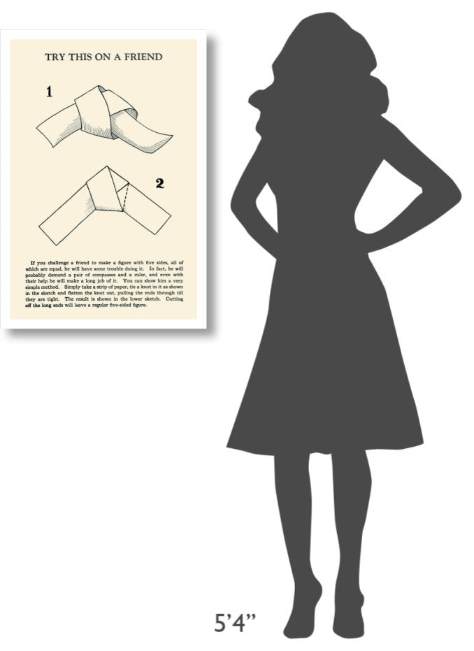 "Try This on a Friend - 5 Equal Sides" Paper Print by Retromagic, 22"x32"