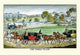 The Three Horse Teams- Gallery Wrapped Canvas Art 28" x 42"