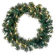 18" Pre-Lit Deluxe Windsor Pine Artificial Christmas Wreath - Clear Lights