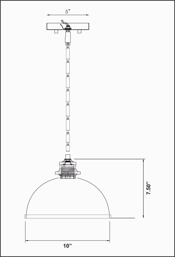 Zlite 1004P20-MW-BN 1-Light Pendant, Mate White