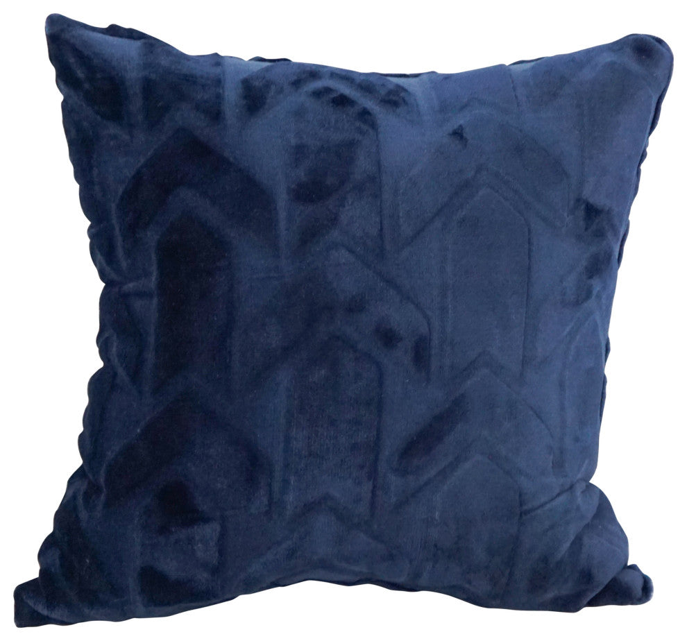 17" Jacquard Throw Pillows With Inserts, Set of 2, Agora Atlantis